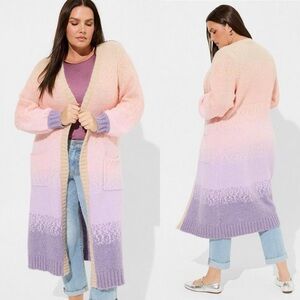 Torrid Coatigan Balloon Sleeve Sweater Size 4 NWOT